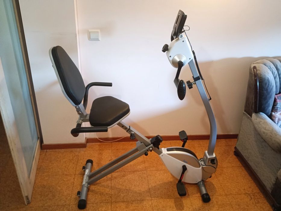 bicicleta estática/recumbente dobrável e multifuncional, do modelo DualFit