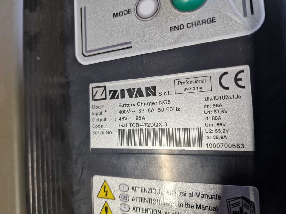 Ładowarka prostownik do wózka automatyczny 48V 95A 400V Jungheinrich