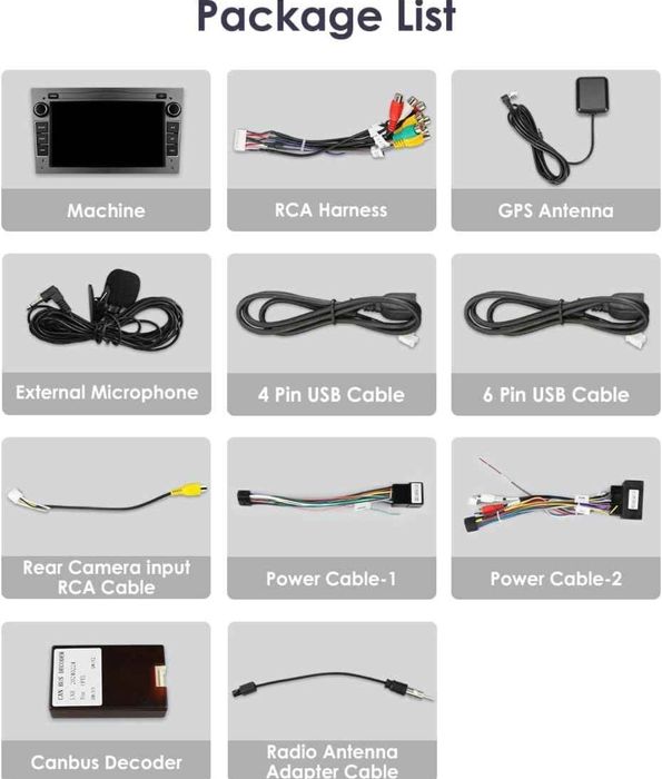 Rádio de Carro Android 13 com CarPlay Meriva/Tigra/Astra/Vectra e outr