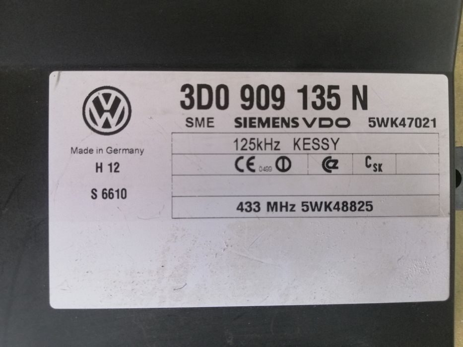 Volkswagen Touareg 02-07 блок модуль управления контроллер 3d0909135n