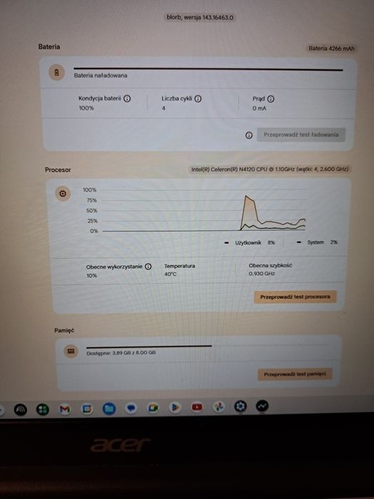 Laptop Acer z dotykowym ekranem