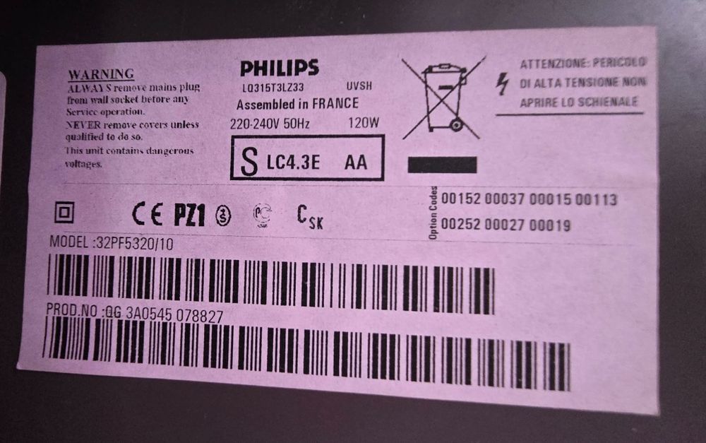 Televisor LCD Philips 32 polegadas com colunas embutidas