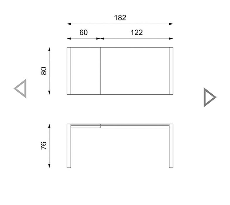 Stół rozkładany stalowo  szklany