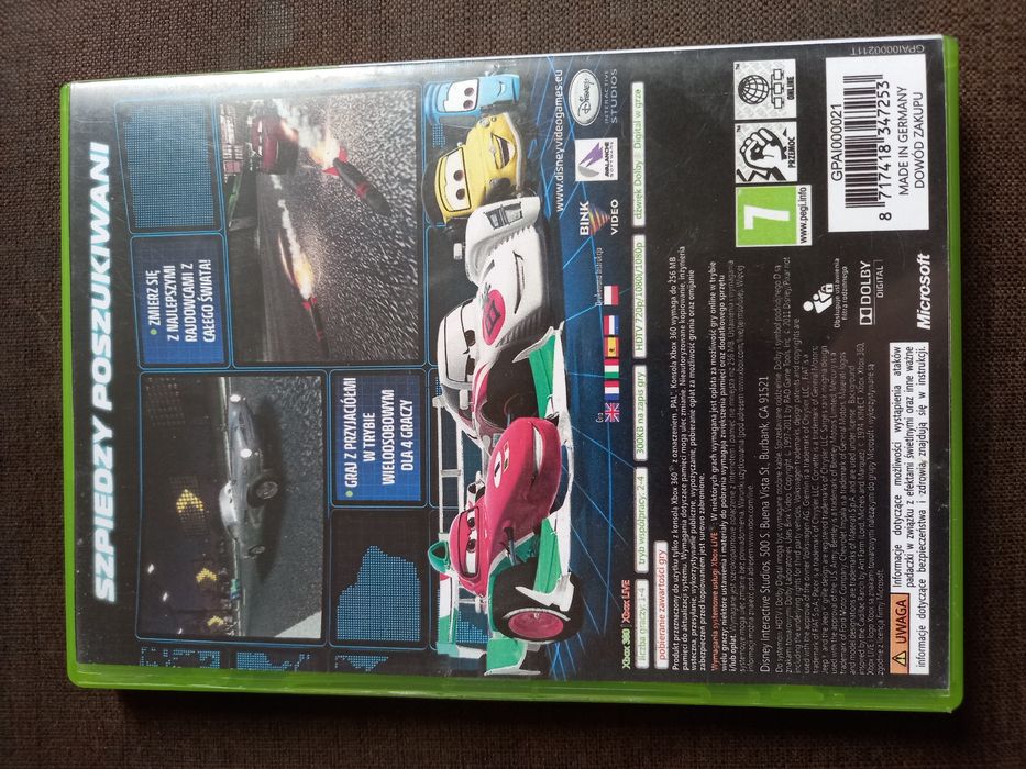 Gra Disney Auta 2 na konsolę xbox 360 Cars