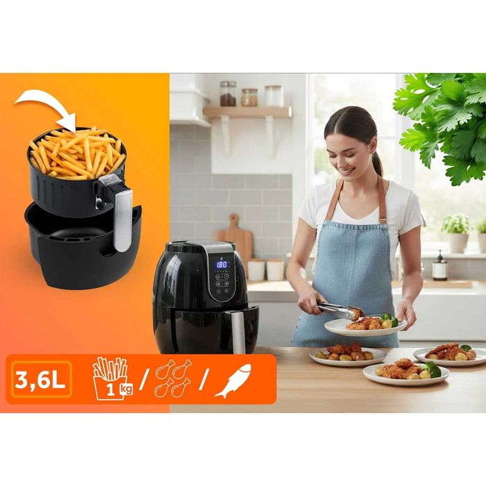 Frytkownica Beztłuszczowa Air fryer frytownica 3,6l Berdsen