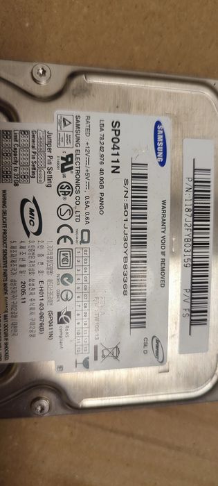 Disco rígido desktop 3.5" 40Gb IDE