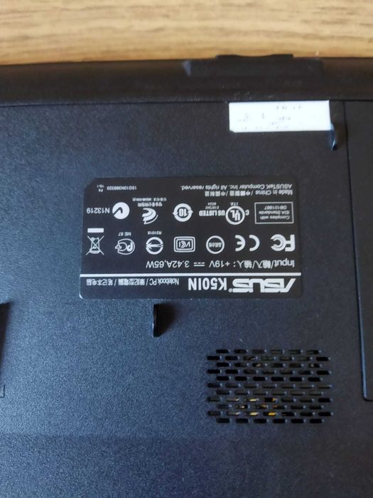 Portátil Asus Modelo K510N