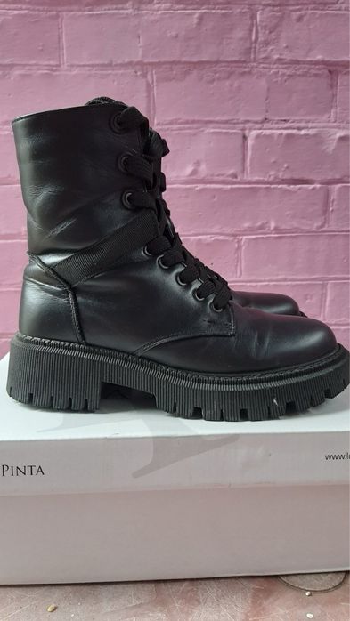 Кожаные ботинки чорного цвета