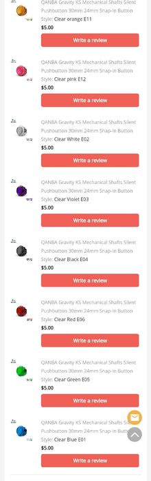 Botões arcade QAMBA Gravity KS silent 24mm