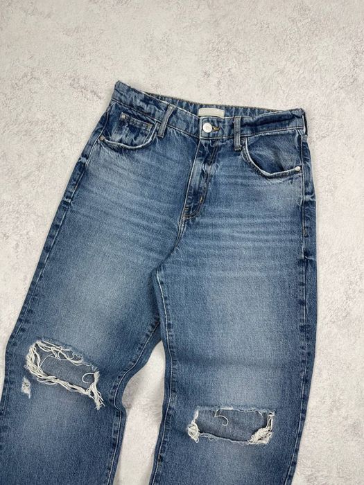 блакитні широкі баггі джинси River island blue baggy jeans