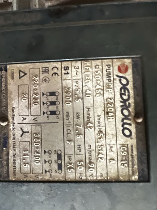 Bomba de agua 1,5 polegadas .