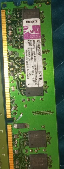 Pamięć RAM 6 szt KINGSTON kvr800d2n5k2/2g plus SAMSUNG 2 szt PC2-5300E