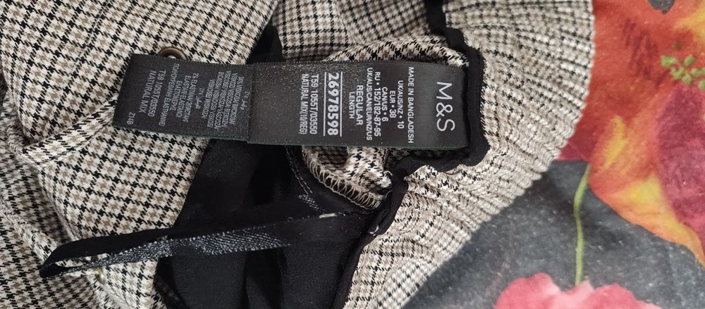 Жіночі штани в клітинку Marks & Spencer | Розмір 10 (38/M)