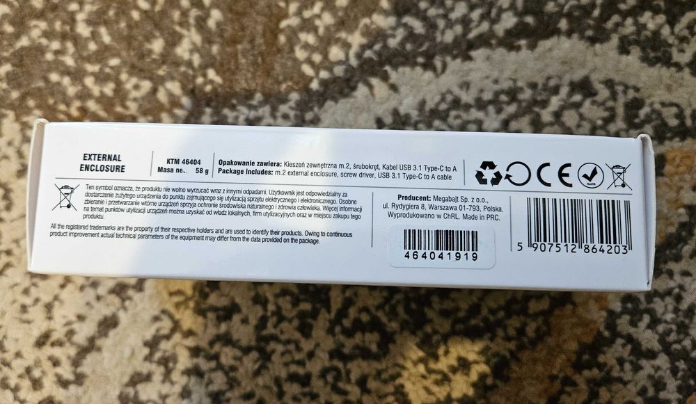 Obudowa TRACER do Dysku NVME USB-C 3.1 702 ALuminium