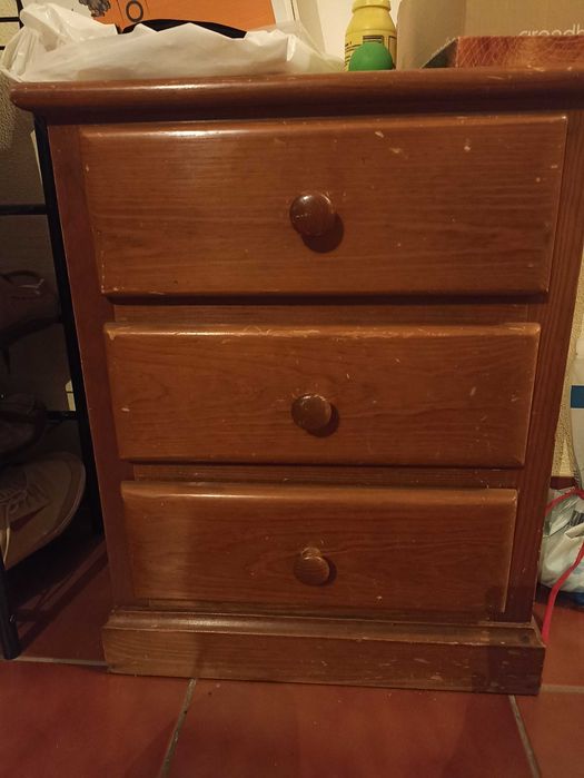 Mobília de quarto solteiro madeira maciça