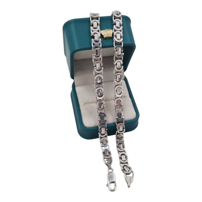 Stylowy srebrny łańcuch splot euro – ag925 / 46,34 g / 55 cm
