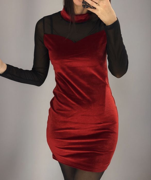 Платье вечернее сетка бархат