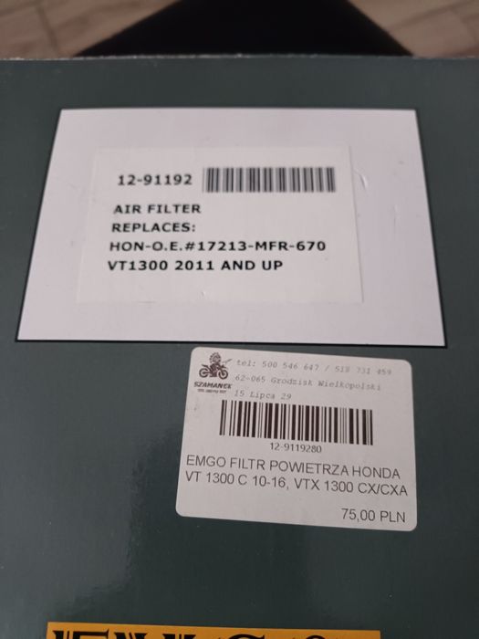 Filtr powietrza VT1300 VT 1300