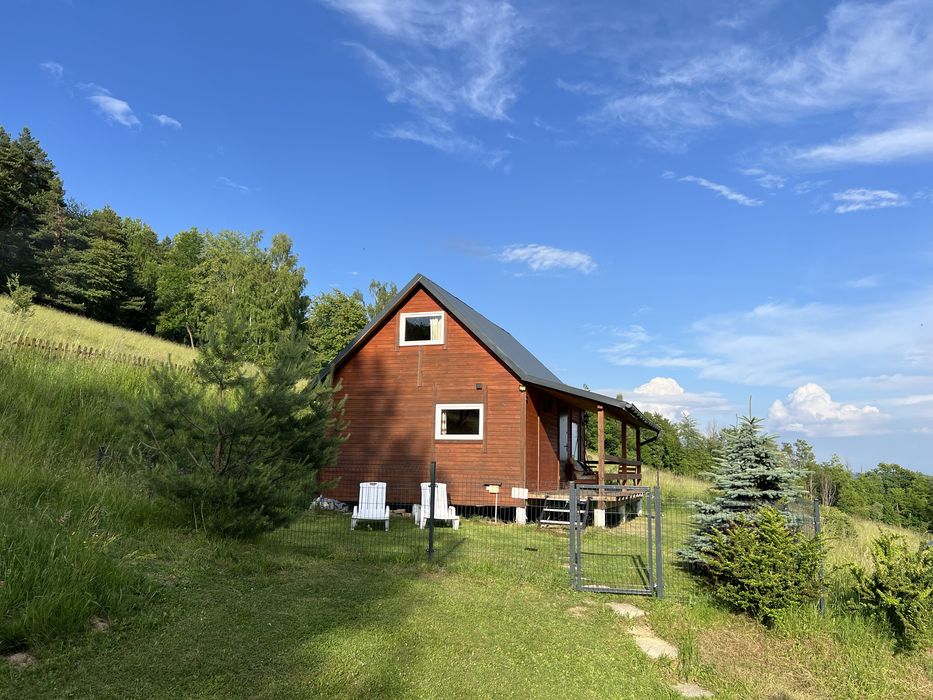 Domek całoroczny Bieszczady  ogrodzony kominek, altana, grill