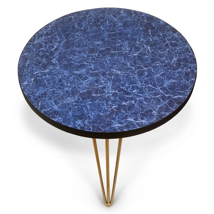 Журнальний столик "Синій мармур"