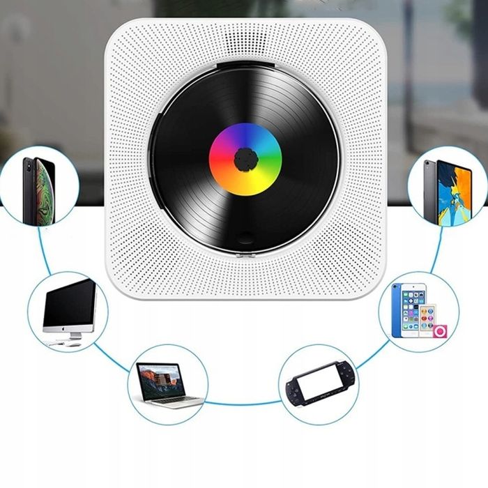 Przenośny odtwarzacz  CD Z bluetooth 5.0 I DWIEMA GŁOŚNIKAMI HI-FI
