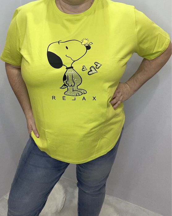 Bluzka danska Snoopy 140 biust płasko
