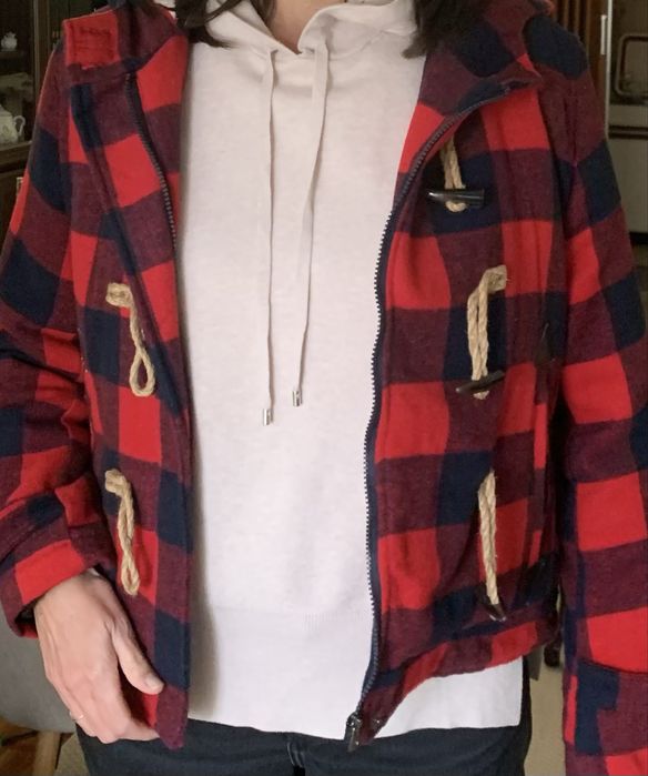 Casaco quadrados quentinho estilo surfista