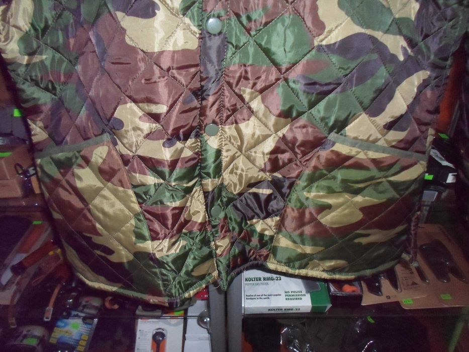 Kurtka Myśliwska Kamuflaż Leśny Woodland r.XL pikowana na polarze