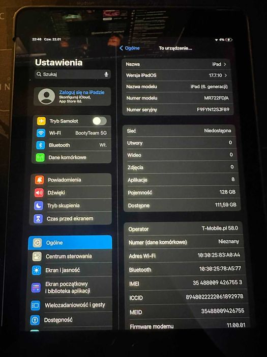 iPad 6th generacji 128gb Wi‑Fi + Cellular