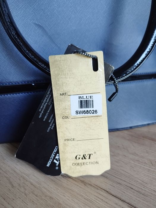Torebka duża A4 granat nowa G&T Collection
