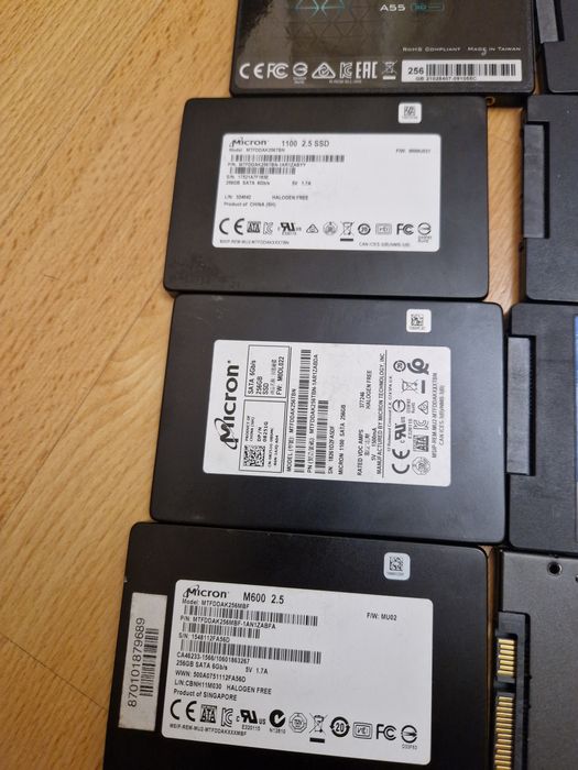 Якісні Ssd 250gb 256gb 240gb Стан гарний Диски ссд для ПК або ноутбука
