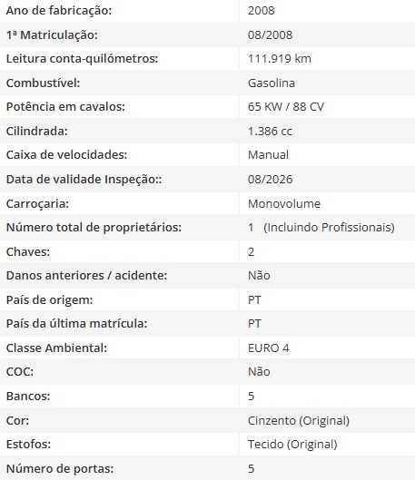 Nissan Note 1.4 (88cv) | Apenas 1 Dono | 111.919 km
