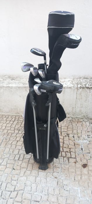 Carrinho e saco de Golfe c/ tacos