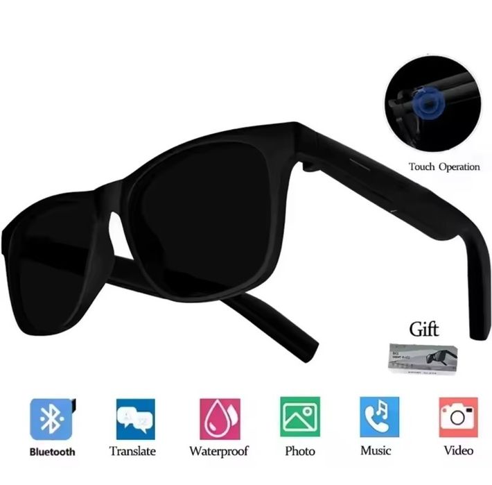 Smart glasses Óculos de Sol Inteligentes  com Câmera Ultra HD 8K, Bluetooth e Controlo Tátil - À Prova de Água