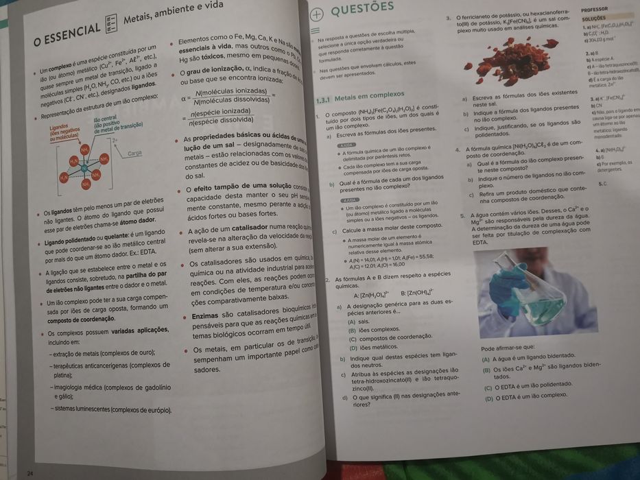 Caderno novo de exercícios e problemas "Química 12Q"