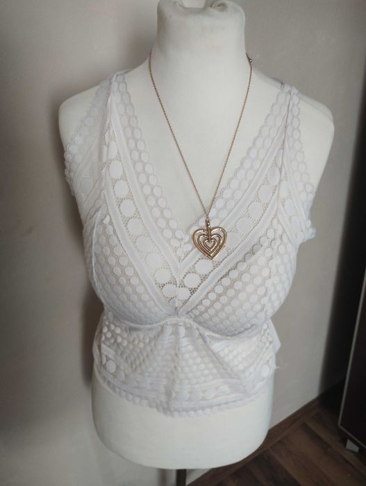 Top biały  koronka