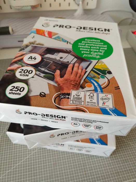 Lote 3 Resmas Papel Pro-Design A4 200g (250 fls cada) - Ideal Laser