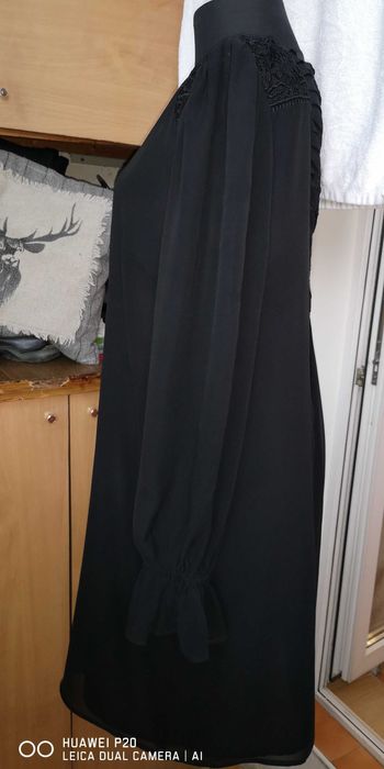 вечірня вишукана сукня MONSOON розмір L чорна шовк