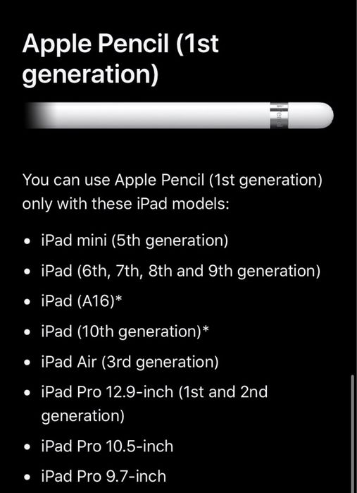 Apple pencil 1 gen