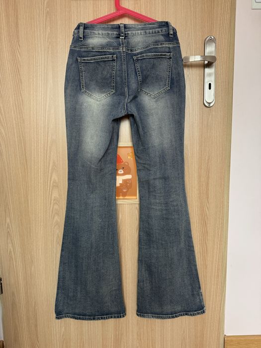 Spodnie jeansy dzwony flare xs/s