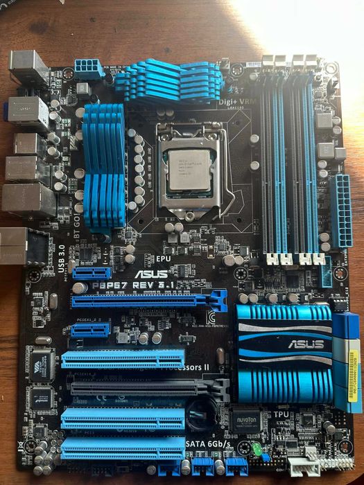 Топова плата lga1155 asus p8p67 rev 3.1 sli на ddr3/usb3.0 підтримує sata3 + core- i7,i5,i