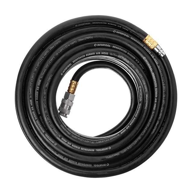Шланг гумовий армований 20 м 8×15 мм до 20 атм INTERTOOL PT-1732