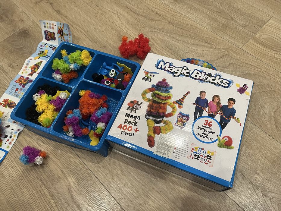 Гра липучка Magic Blocks 400+ конструктор мʼякий дитячий 3+