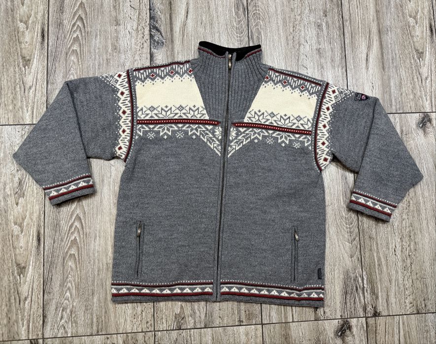 Męska Kurtka sweter Norweski DALE OF NORWAY 100 Wełna Weather Proof L
