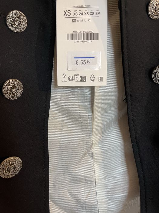 Casaco militar Zara preto