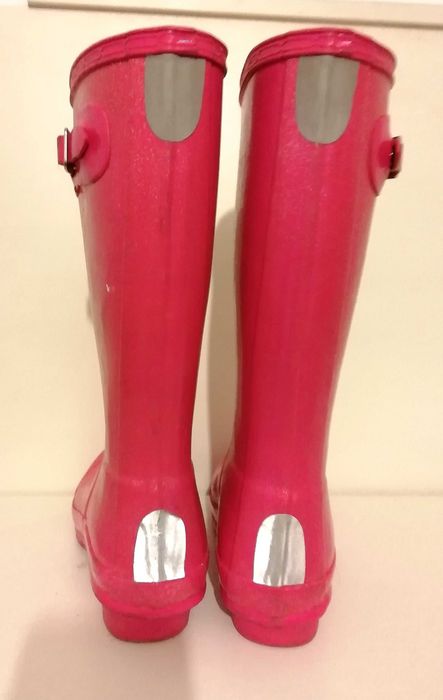 Botas/ Galochas Hunter cor de rosa brilhantes