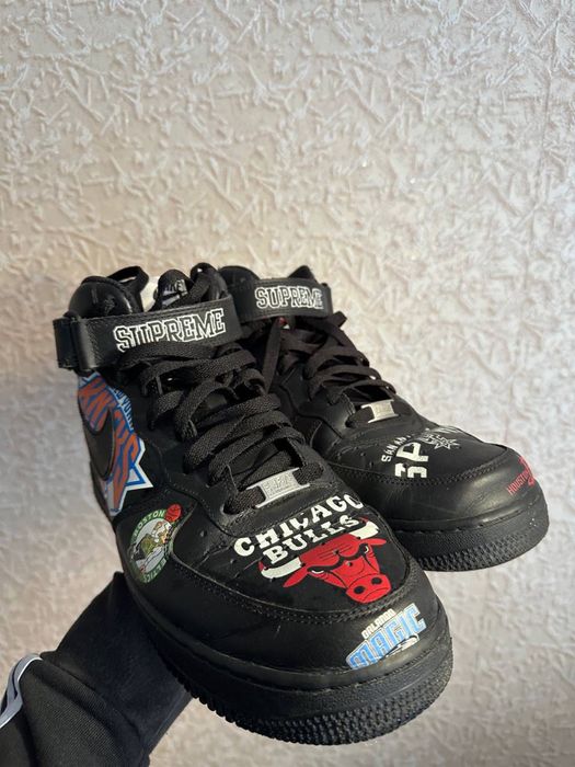 Nike Air Force 1 Mid Supreme NBA Black розмір 44,5.