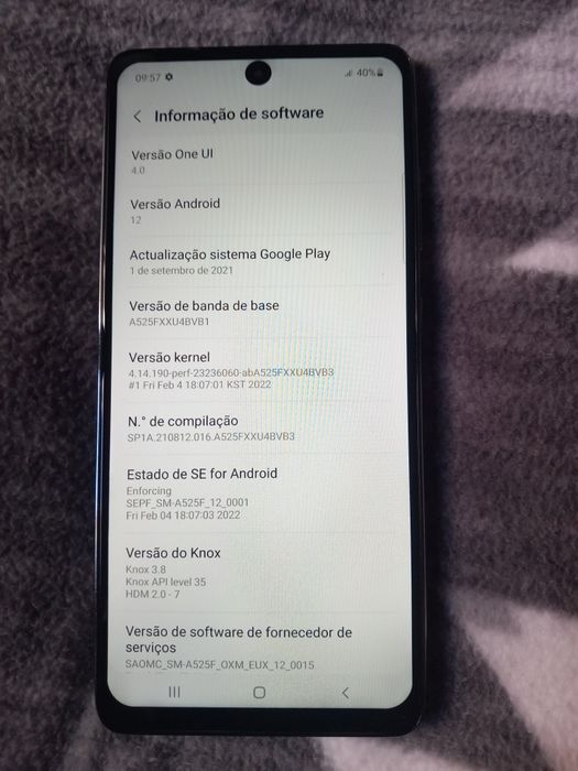 Telemóvel Samsung Galaxy A52, ROM 128Gb