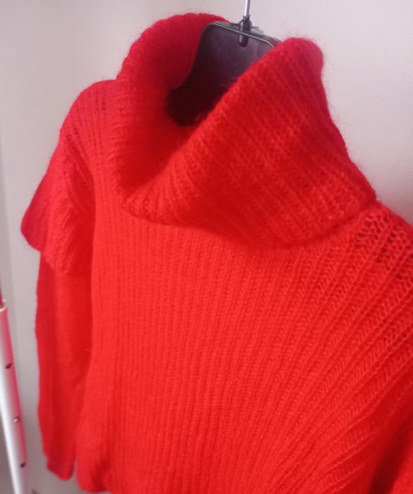 Golf półgolf sweter moher wełna M/L