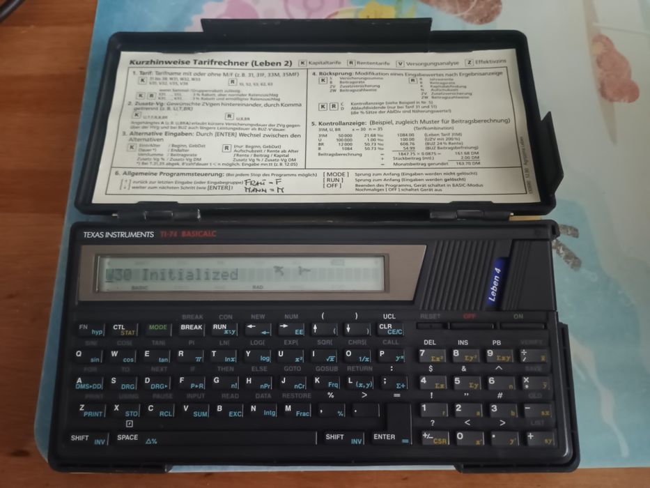 Programowalny kalkulator  Komputer HANDHELD TEXAS INSTRUMENTS TI-74